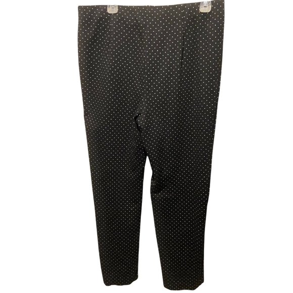 J Jill black polka dots Pants sz L - Picture 4 of 7